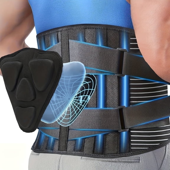 Back Brace Support Belt-Lumbar Support Back Brace for Back Pain, Sciatica, Scoliosis, Herniated Disc Adjustable Support Straps-Lower Back Brace with Removable Lumbar Pad for Men & Women,4XL