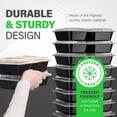 thumbnail image 5 of EZ Prepa - 20 Pack Bento Box Meal Prep Container - Adult Bento Box & Lunch Box Containers - Dishwasher Safe Lunch Containers - Bento Lunch Box & Snack Containers - Meal Prep Containers Reusable, 5 of 7