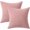 Corar Pink, variant on Pack of 2 Corduroy 3D Striped Pillow Covers Soft Soild Cushion Cases, Decorative Square Throw Pillow Covers 18 x 18 Inch Pillowcases for Sofa Bedroom
