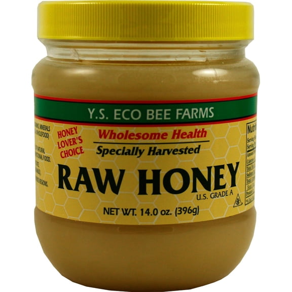 YS Organic Bee Farms GGA1 Honey (Raw) 14 oz. Pack of 2
