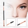 thumbnail image 4 of Unique Bargains 1 Pc Durable Double Head Eyebrow Brush for Bathroom Travel Hotel Toilet Rose Gold Tone Black, 4 of 7
