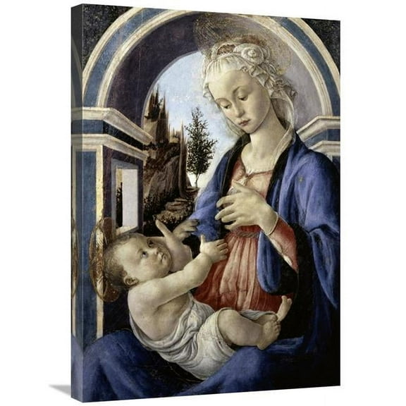 Global Gallery GCS-276813-30-142 30 in. Virgin & Child Art Print - Sandro Botticelli