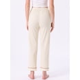 thumbnail image 4 of DARING DIVA Women's Cotton Knit Ribbed Elastic Waist Loungewear S White, 4 of 7