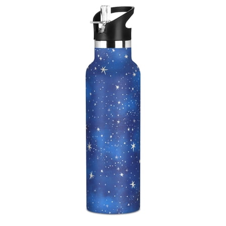 Kids Insulated Stainless Steel Sports Water Bottle 600ml (20oz), BPA-Free Starry Night Sky Pattern