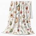 thumbnail image 2 of Festive Holiday Pattern, Warm Flannel Blanket for Living Room and Reading Nook, Art Lovers Christmas Gift, Festive Home Decor, 2 of 9