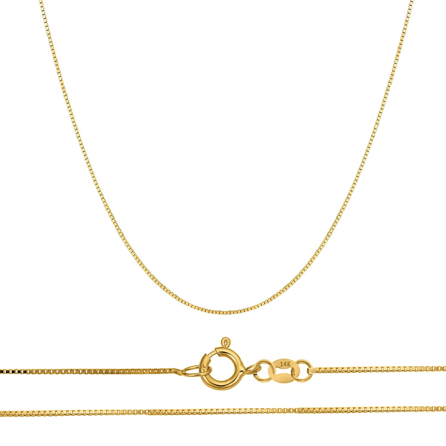 14K Solid Yellow Gold Necklace | Box 