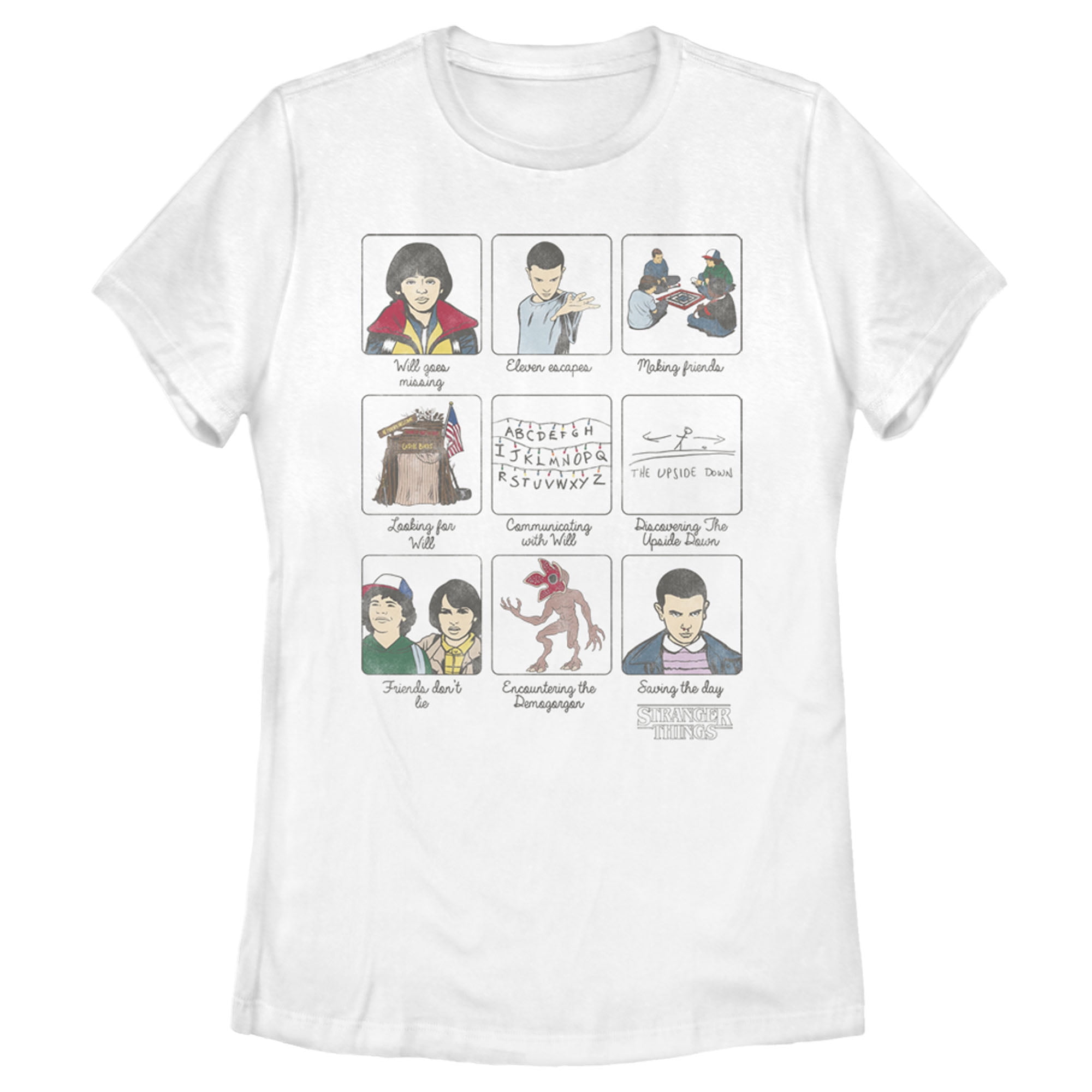 Stranger Things - Women's Stranger Things Story Panels Graphic Tee