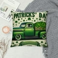 thumbnail image 2 of COMIO St. Patrick's Day Pillow Cover Happy St Patricks Day Shamrock Lucky Clover Truck Throw Pillow Case Watercolor Rectangle Cushion Cover Case for Party Home Farmhouse Car Sofa, 2 of 5