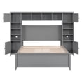 thumbnail image 4 of Full Size Platform Bed, Storage Platform Bed with 4 Drawers and Bookcase Headboard, Wood Bed Frame with All-in-1 Cabinet Shelf and Slat Support for Bedroom Apartment, No Box Spring Needed, Gray, 4 of 7