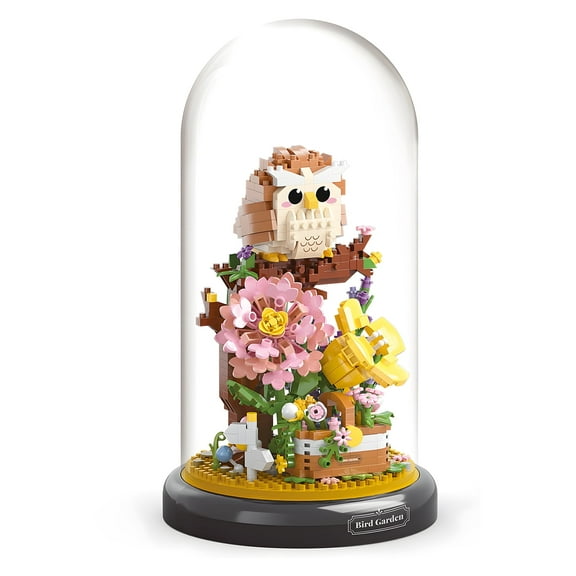 HI-REEKE Animal Micro Mini Building Block Set Owl Building Plastic Kit Toy Gift for Kid Multicolor