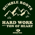 thumbnail image 2 of Men's Mossy Oak Humble Roots Hard Work and a Ton of Heart Graphic Tee Dark Green 3X Large, 2 of 5