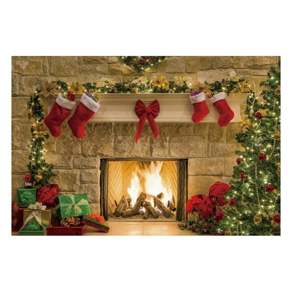 Bobasndm Christmas Backdrop Washable Warm Winter Christmas Backdrop Novelty Creative Party Decor