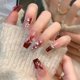 thumbnail image 4 of Pegatinas para uñas Xiaohongshu con efecto aurora azul hielo destellante, pegatinas para uñas largas y desmontables, producto terminado., 4 of 7