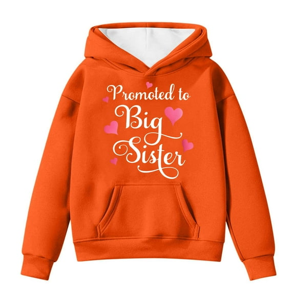 MUXiin Big Sister Matching Outfit Toddler Girl Embroidery Sweatshirt Tops Kids Pullovers Shirt Fall Clothes