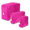 thumbnail image 1 of Set de 3 bolsas cosméticas Embla Clear fucsia para mujer, 1 of 6