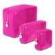 thumbnail image 1 of Set de 3 bolsas cosméticas Embla Clear fucsia para mujer, 1 of 6