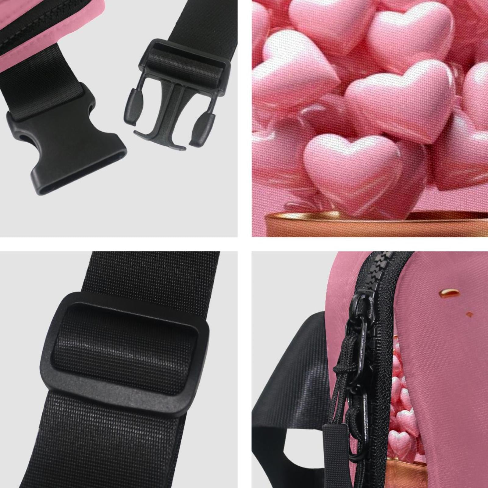 Valentine's Day Lightweight Adjustable Belt Bag with Extension Strap - Unisex Running Waist Bag