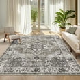 thumbnail image 3 of Haperlare 5'x7' Vintage Area Rug Oriental Rug for Living Room, Soft Washable Non Slip Non Shedding Rug Low Pile Indoor Carpet for Bedroom Dining Room Home Office, Brown, 3 of 8