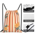 thumbnail image 5 of Leisure Draw String Mouth Backpack 16 X 14 Woven Band Durable Not Easy To Fall Off In Travel Portable Draw String Design Orangered Stripe Hand-Drawn Sketch_1, 5 of 8