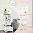 thumbnail image 5 of Giantex 2PCS Modern 4-Tier Ladder Shelf, Free Standing Wooden  Bookcase, Organizer Shelf for Living Room Kitchen Office, White, 5 of 6
