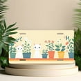 thumbnail image 4 of License Plate, Cats among Potted Plants Decorative Front,Personalized Stainless Steel License Plate Cover For Men Women,12.2" X 6.2", 4 of 6