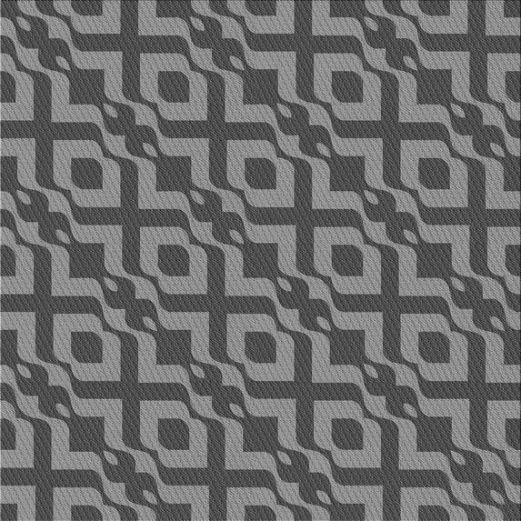 Ahgly Company Machine Washable Indoor Square Transitional Black Area Rugs, 4' Square