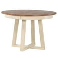 thumbnail image 3 of 5-Pc Panel Wood Cross Pedestal Dining Set in Caramel, 3 of 6