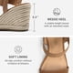 thumbnail image 3 of Sandalia DREAM PAIRS SDPW222W Camel Plataforma con Cuña Talle 11, 3 of 6
