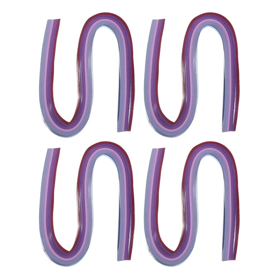 480pcs Rainbow Quilling Strips Paper 3/16"(5mm) 21"(53cm) Origami Paper Quilling Strip for Art Craft, Purple