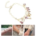 thumbnail image 2 of Aellinatey Adjustable Simple Butterfly Charm Wristband Party Jewelry Stackable Bangle, 2 of 18