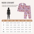 thumbnail image 4 of Honeii Lovely Animals print Women's Pajama Sets Long Sleeve Button Down Sleepwear Nightwear Soft Pjs Lounge Sets-Large, 4 of 7