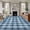 Blue, variant on 2x3 Ft Entryway Area Rug, Red Plaid Kitchen Rug Runner Washable Floor Mat, Modern Art Checkered Farmhouse Non Slip Indoor Door Mat Throw Carpet for Bathroom Living Room Bedroom