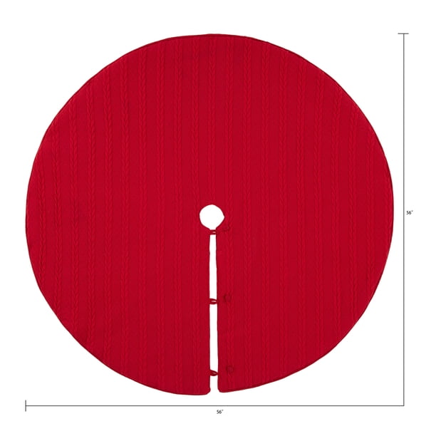 Cable knit christmas tree skirt