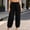 Black, variant on Women's Elastic-Waist Harem Pants, Cute Bow Tie Waistband, Roomy Fit and Soft Texture for Fun Summer Vacation Trips Red S