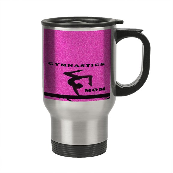 KuzmarK Insulated Stainless Steel Travel Mug 14 oz. - Gymnastics Mom