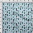 thumbnail image 4 of oneOone Rayon Light Blue Fabric Beach Craft Projects Decor Fabric Printed By The Yard 56 Inch Wide, 4 of 4