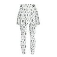 thumbnail image 5 of SCRAWLGOD Paws White Breathable Tennis Leggings with Skirt for Women Moisture-Wicking Yoga Golf Skirted Leggings High Waist Elastic Sports Skirt with Leggings, S, 5 of 7