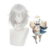 JETTINGBUY 1PCS Genshin Impact Kanban Musume Paimon Cosplay Custom White Hair Wig
