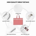 thumbnail image 5 of Cauagu Red And White Stripes Pattern Canvas Tote File Bag, Zipper Tote Bag Business Briefcase Document Bag with Handle A4 File Organizer Laptop Bag for Travel and Work, 5 of 8