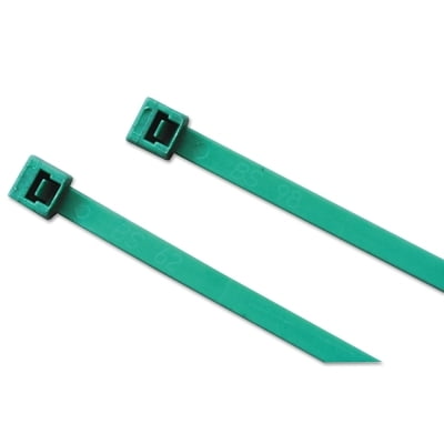 Metal Detectable Cable Ties, 50 Lb Tensile Strength, 7.6 In L, Teal, 100 Ea/Bag | Bundle of 5 Bags