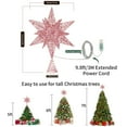 thumbnail image 5 of Lewondr Christmas Star Tree Topper with Timer Function,11 inch Multilayer Hexagonal Tree Toppers with 8 Light Modes for Home Holiday Xmas, USB Remote Controlled,Pink, 5 of 8