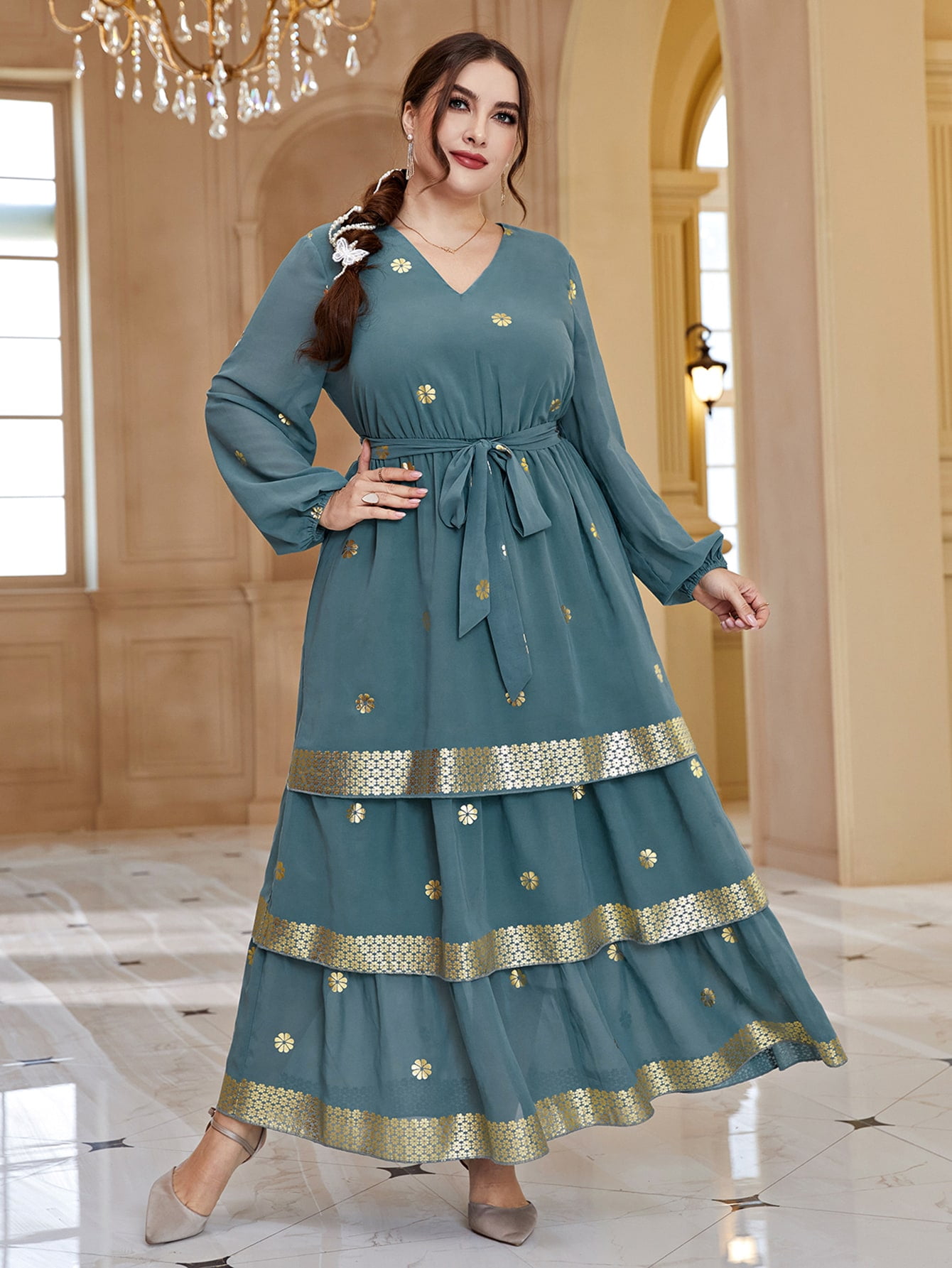Cadet Blue Casual Women's Plus Size 