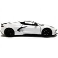 thumbnail image 2 of 2020 Chevrolet Corvette C8 Stingray White with Gray Stripes 1/24 Diecast Model Car by Motormax, 2 of 3