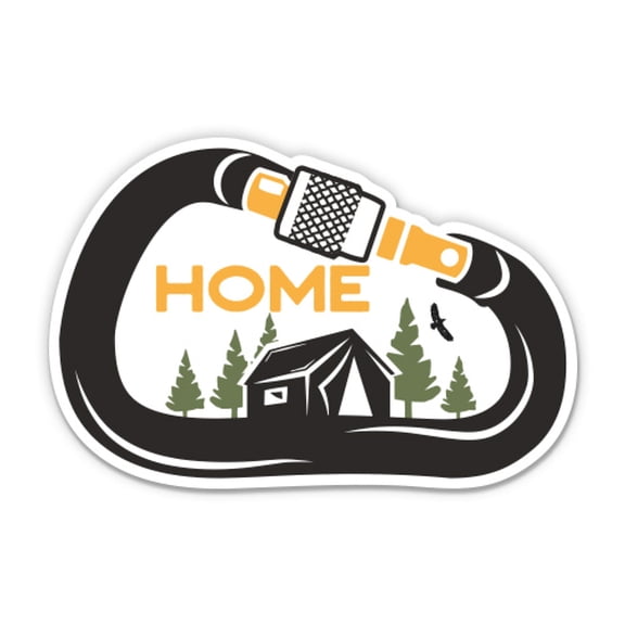 Camping Home Forest Adventure Climbing - 3" Vinyl Sticker - For Car Laptop I-Pad Phone Helmet Hard Hat - Waterproof Decal