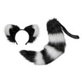 thumbnail image 3 of Cats Ears Hair Hoop Long Tail Cosplay Headpiece Accesorios para el cabello Dress up Decor Headwear para fiestas temáticas de animales Performance Negro Hugo Traje de juego de cosplay, 3 of 8