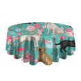 thumbnail image 5 of Labrador Dogs with Pioneer Flower Round Tablecloth 60"x60",Wrinkle Wipeable Table Cloth for Kitchen Dining Room Picnic Patio Party, 5 of 6