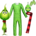 thumbnail image 3 of Disfraz de Cosplay de Grinch para niño y niño, vestido elegante, mono de fiesta de Navidad.yt, 3 of 4