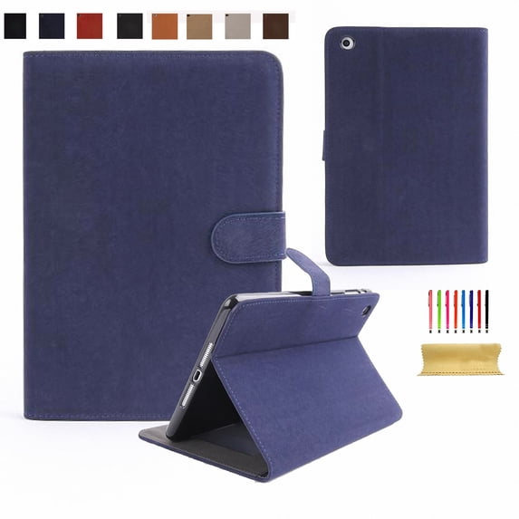 Dteck For Apple Mini1/mini2/mini3 Luxury Leather Stand Flip Card Slots Wallet Smart Case Cover Blue