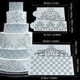 thumbnail image 3 of olkpmnmk Cake Stencils For Buttercream Cake Decorations Cake Wedding Cake Flower Spray Cake Flower Hollow Lace Cake 4 Piece Kitchen Gadgets, 3 of 9