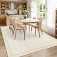 thumbnail image 5 of Garvee 5'x7' Modern Bordered Area Rug Geometric Carpet with Non Slip Backing, Contemporary Cross Motifs Dot Rug Washable Rug for Living Room Bedroom Home Decor, Beige, 5 of 10